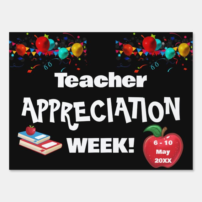 School Teacher Appreciation  Week Banner Sign (Front)