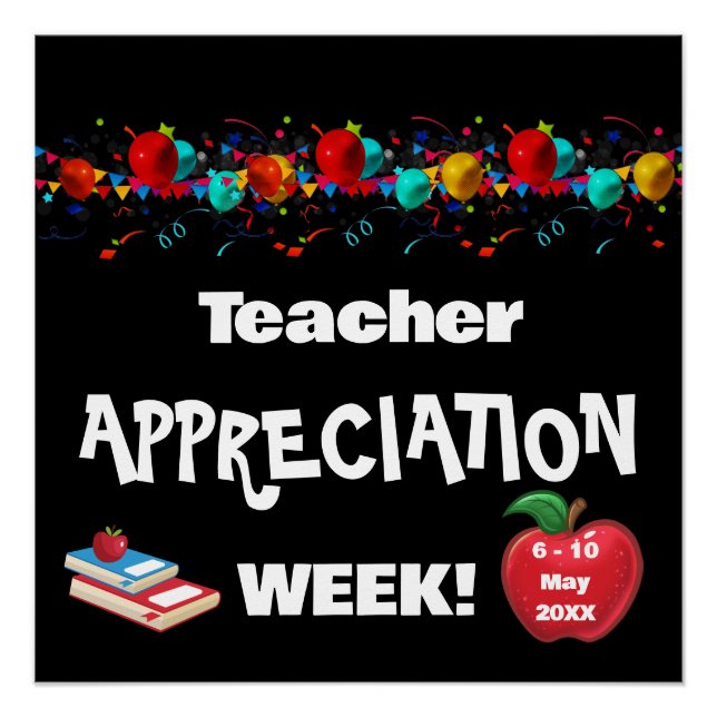 School Teacher Appreciation Week Glossy Poster (Front)