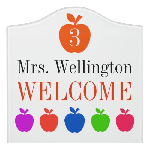 School Teacher Classroom Door Sign