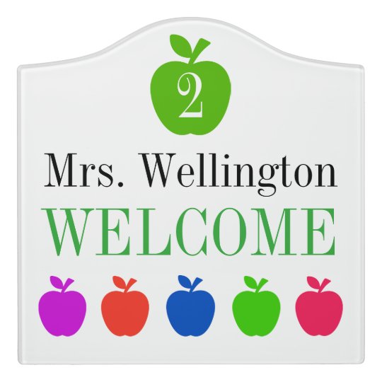 School Teacher Classroom Door Sign Zazzle Com
