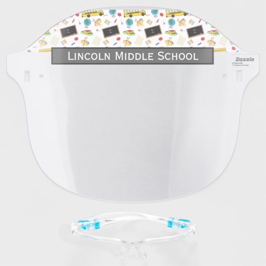School Teacher Classroom Education Face Shield (Front w/Glasses)