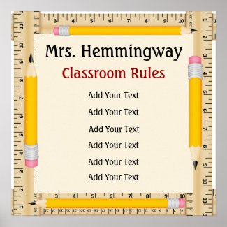 School Teacher Classroom Rules / Goals - SRF print
