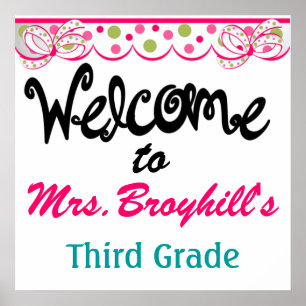 School - Teacher Classroom Welcome - SRF Poster