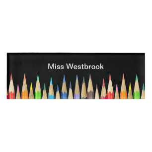School Teacher Colorful Name Tags