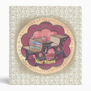 School Teacher Desk 3 Ring Binder