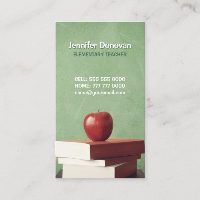 School Teacher Education business cards (Front)