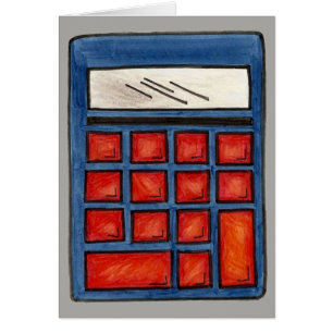 School Teacher Education Math Nerd Calculator Cards