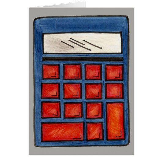 School Teacher Education Math Nerd Calculator Cards (Front)