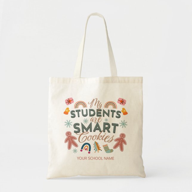 School Teacher End of Year Christmas Holidays Tote Bag (Front)