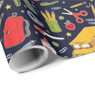 School Teacher Gift Wrapping Paper