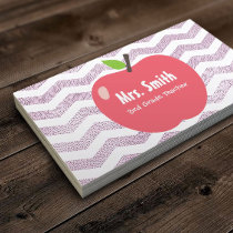 Cute Apple Chevron Stripes Teacher Stickers