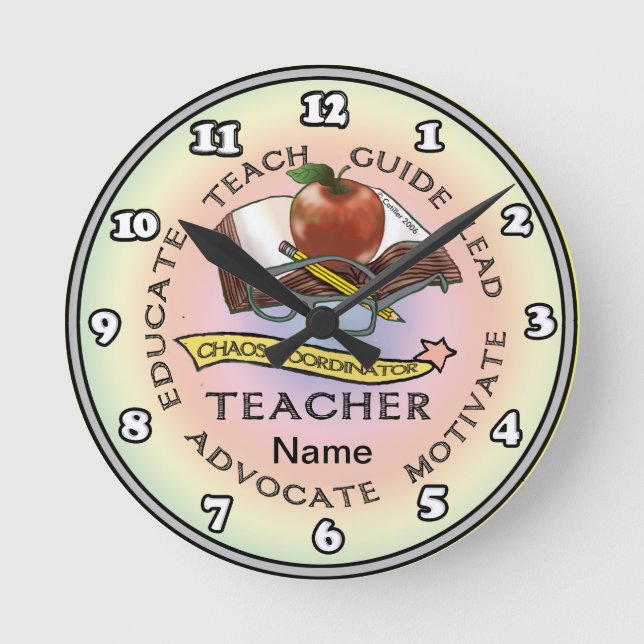 School Teacher Guide  Round Clock (Front)