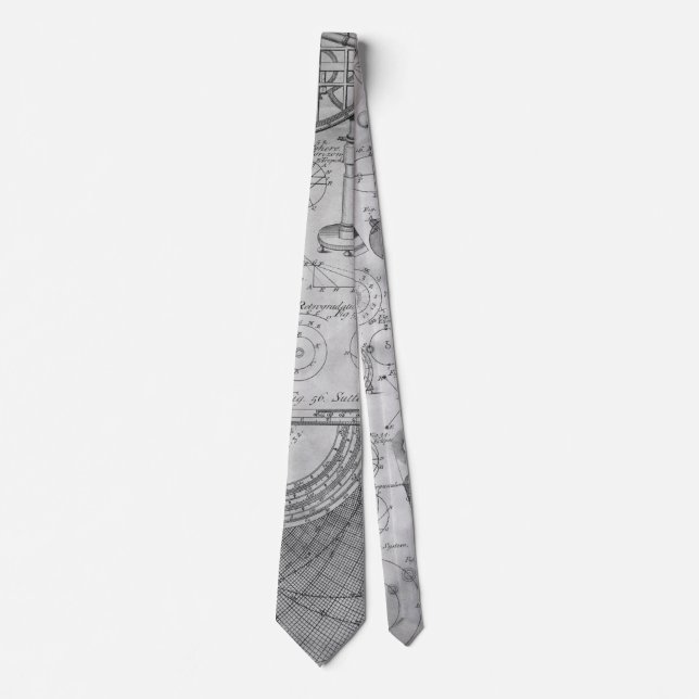 School Teacher Homework Puzzles Art Neck Tie (Front)