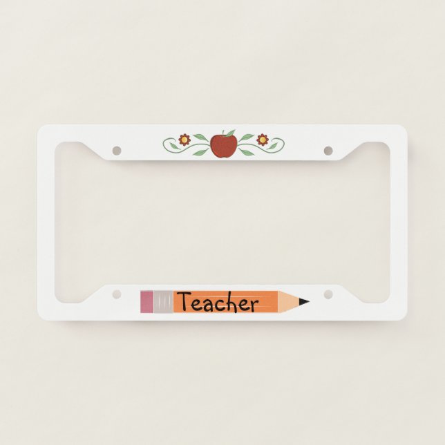 School Teacher License Plate Frame (Front)