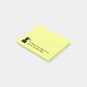 School Teacher Math Tutor Theme Post-it Notes
