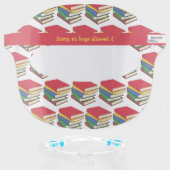 School Teacher Novelty SORRY NO HUGS Books Face Shield (Front w/Glasses)