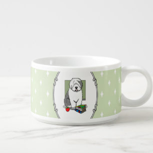 School Teacher Old English Sheepdog (Gray 1) Cute Bowl