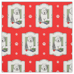 School Teacher Old English Sheepdog (Gray 1) Cute Fabric