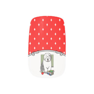 School Teacher Old English Sheepdog (Gray 1) Cute Minx Nail Art