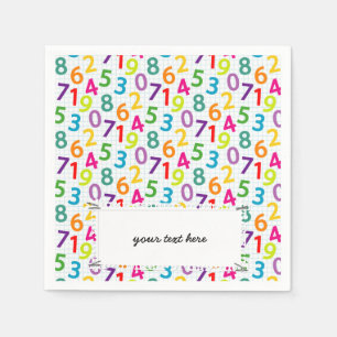 School Teacher Pattern Colorful Napkins