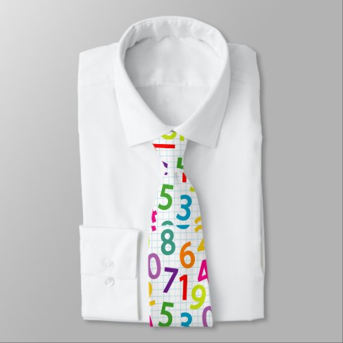 School Teacher Pattern Colorful Neck Tie