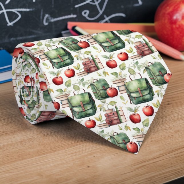 School Teacher Pattern Necktie Tie (Creator Uploaded)