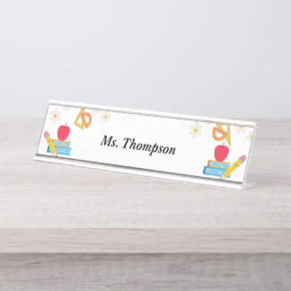 School Teacher Personalized Desk Name Plate
