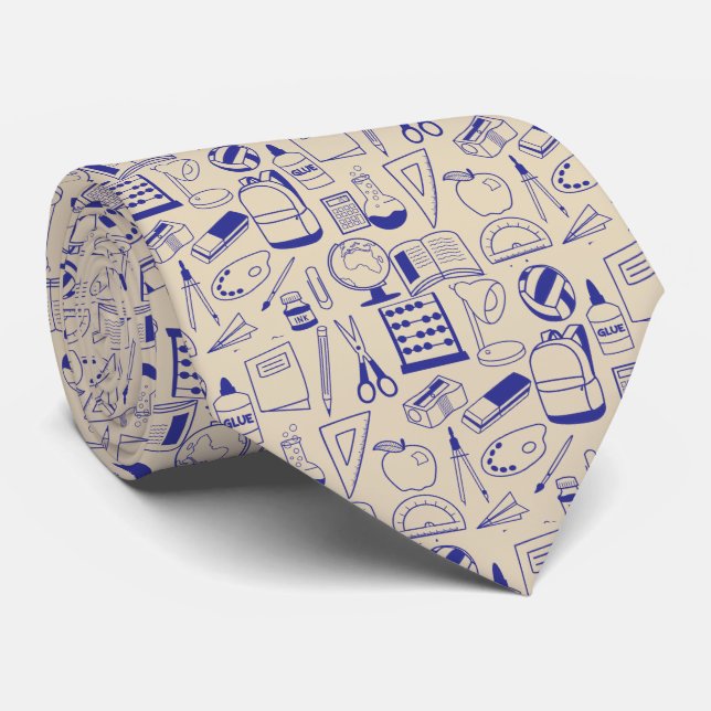 School Teacher  Principal  School Supplies Necktie (Rolled)