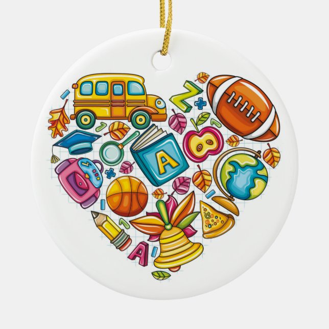 School / Teacher - SRF Ceramic Ornament (Front)