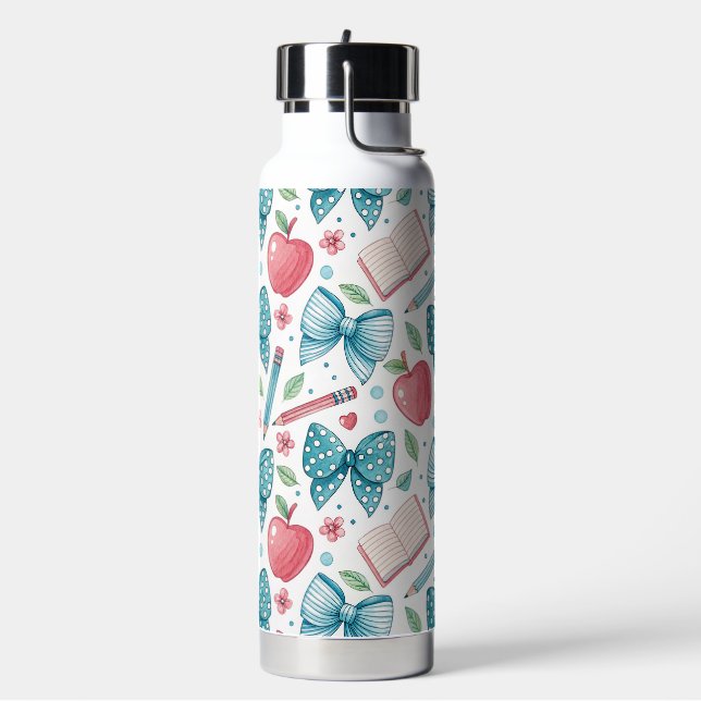 School Teacher/ Student Coquette Girly Water Bottle (Left)
