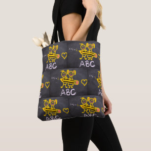 School Teacher Student Cute ABC Tote Bag
