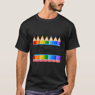 School Teacher Student Name Evan Kindergen Tag T-Shirt