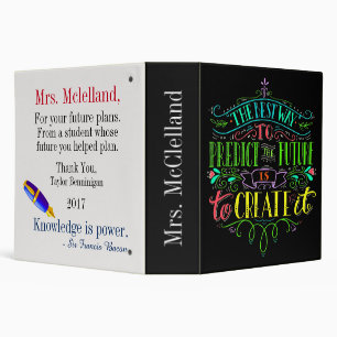 School Teacher Student Thank You Binder - Notebook