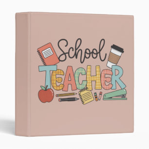 School Teacher Teaching Future Leaders Gifts 3 Ring Binder