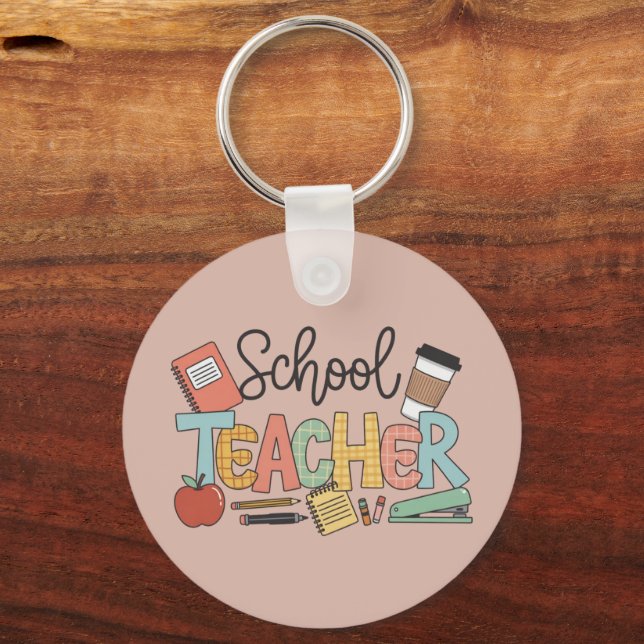 School Teacher Teaching Future Leaders Gifts Keychain (Front)
