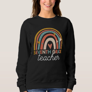 School Teacher Teaching Vintage 7th Seventh Grad Sweatshirt