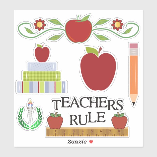 School Teacher Themed Set Sticker (Sheet)