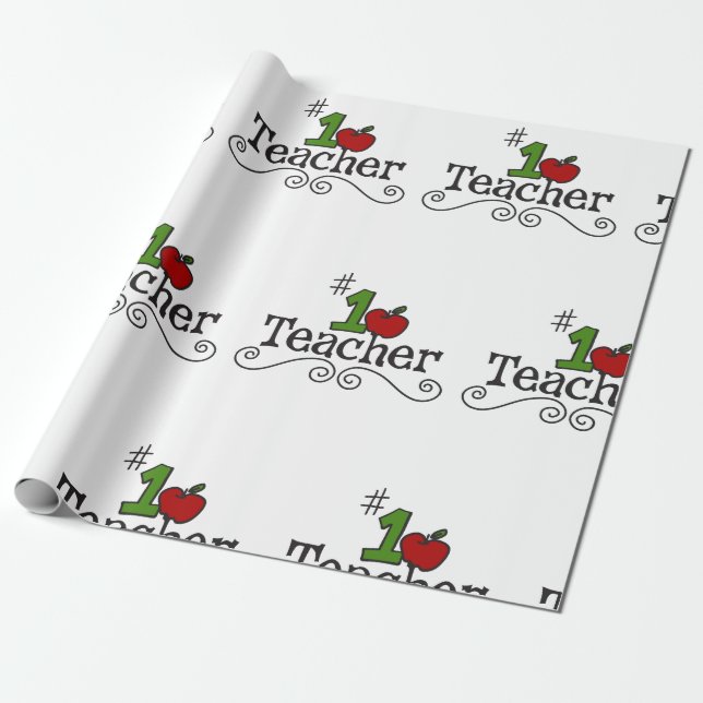School Teacher Wrapping Paper (Unrolled)