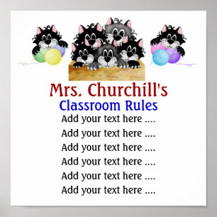 School Teacher's Classroom Rules . by SRF Poster