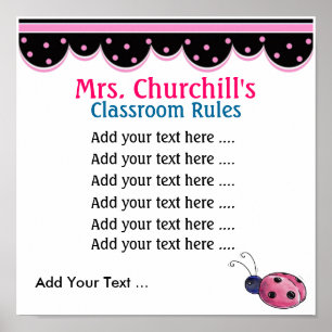 School Teacher's Classroom Rules . by SRF Poster