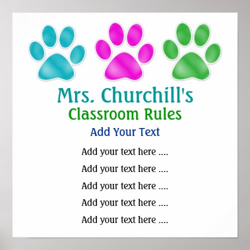 School Teachers Classroom Rules _ SRF Poster