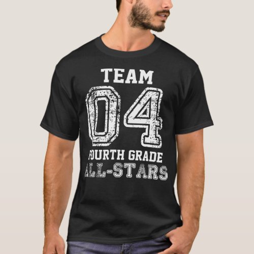 School Team 4th Grade All_Stars Sports Jersey T_Sh T_Shirt