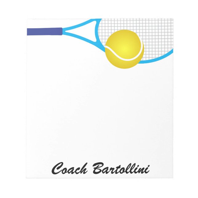 School Tennis Note Pad - SRF (Front)