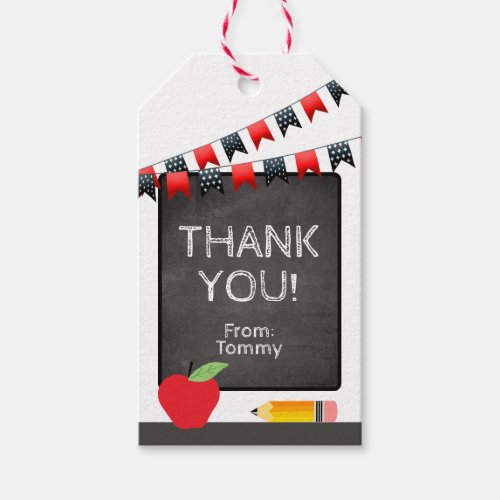 School Thank You Gift Tags