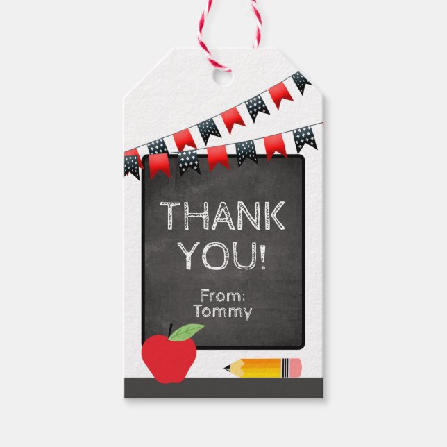 School Thank You Gift Tags (Front)