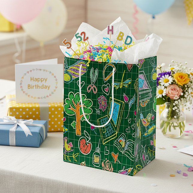 School theme  medium gift bag (Creator Uploaded)