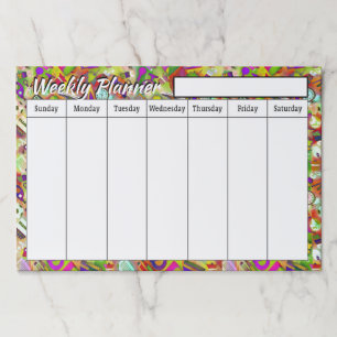 School theme Weekly planner sheets Paper Pad