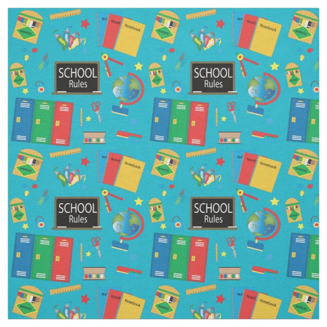 School Time | Changeable Background Color Fabric (Swatch)