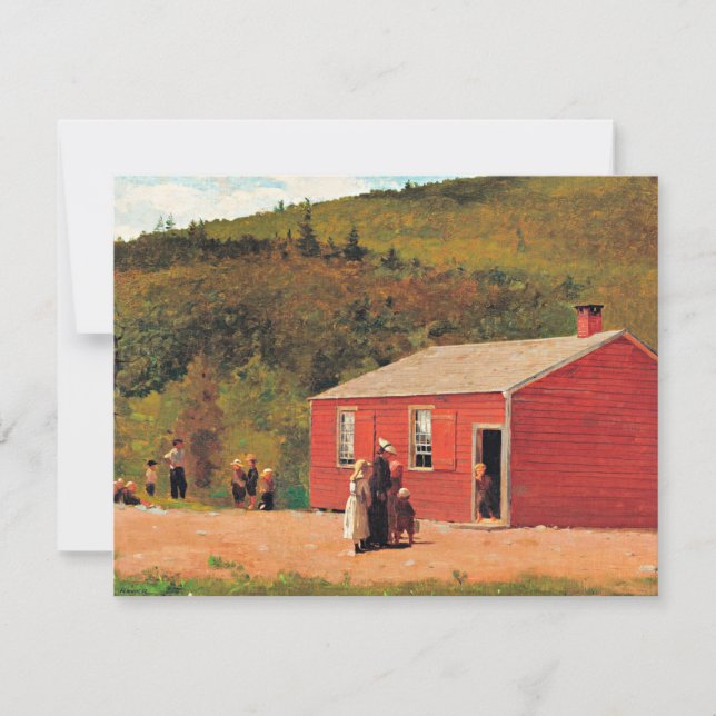 School Time, popular painting by Winslow Homer,  Card (Front)