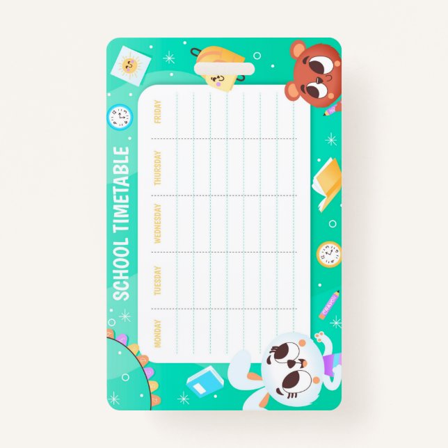 School timetable badge (Back)